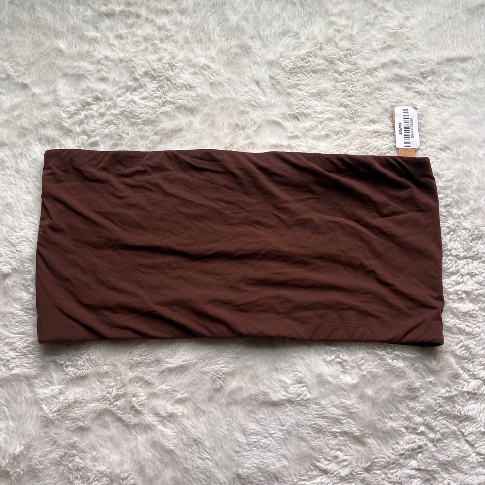 SKIMS Fits Everybody Bandeau Bra Cocoa Brown BR-BND-2026 Size 4X NEW Comfort Fit